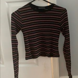 Striped long sleeve top